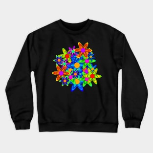 pop art flower design Crewneck Sweatshirt